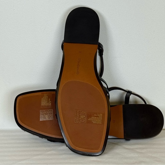 New! Madewell ‘Milano Fisherman Sandal’ Dark Brown Leather Women’s Size 10 - Picture 5 of 13